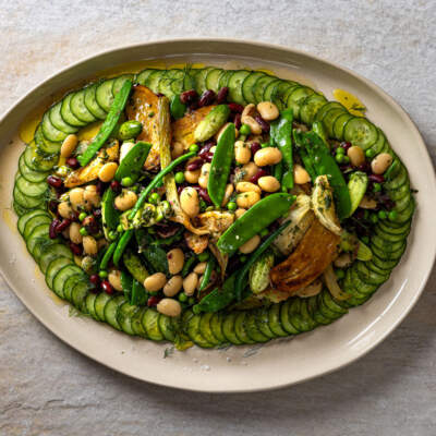 Three-bean salad with kombucha dressing