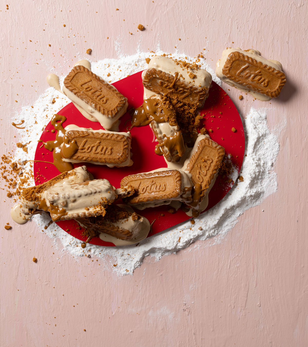 Biscoff ice-cream sandwiches