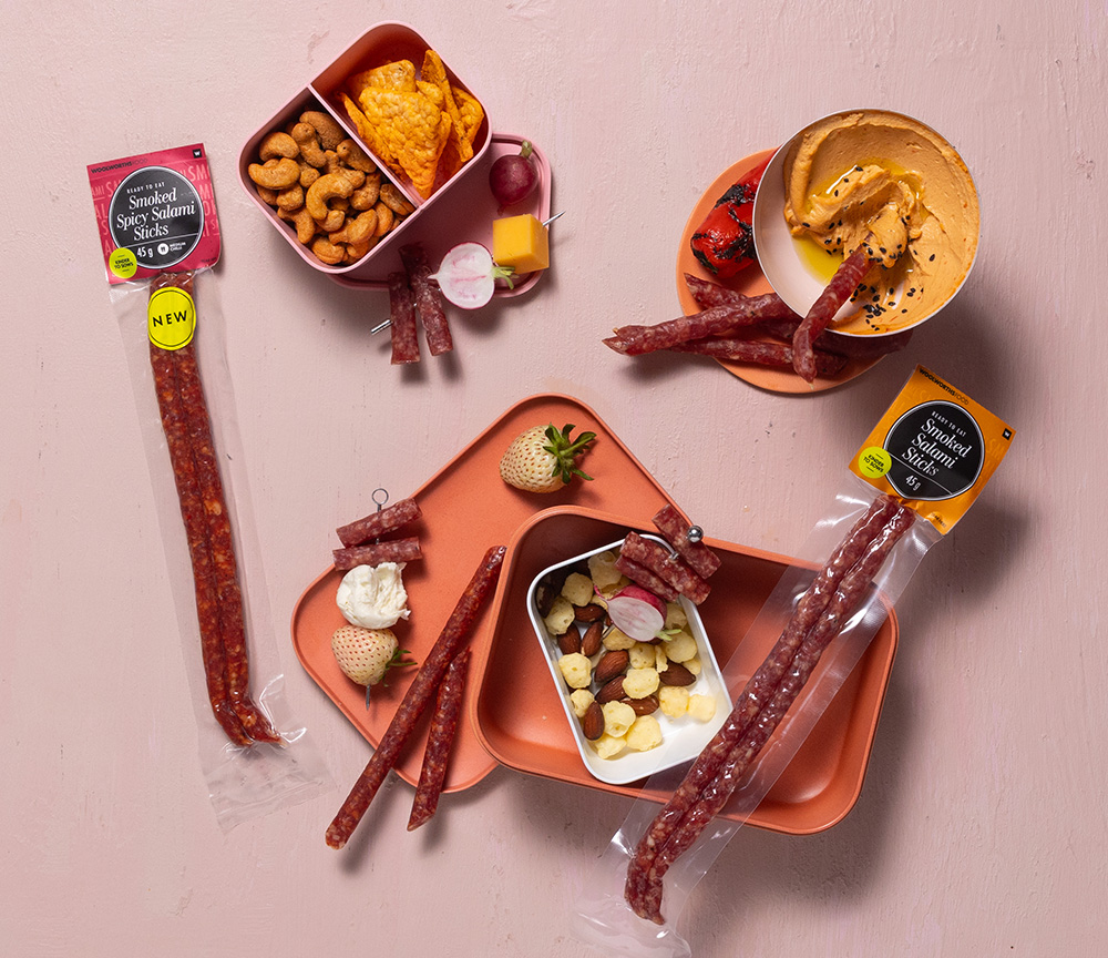 styled salami sticks
