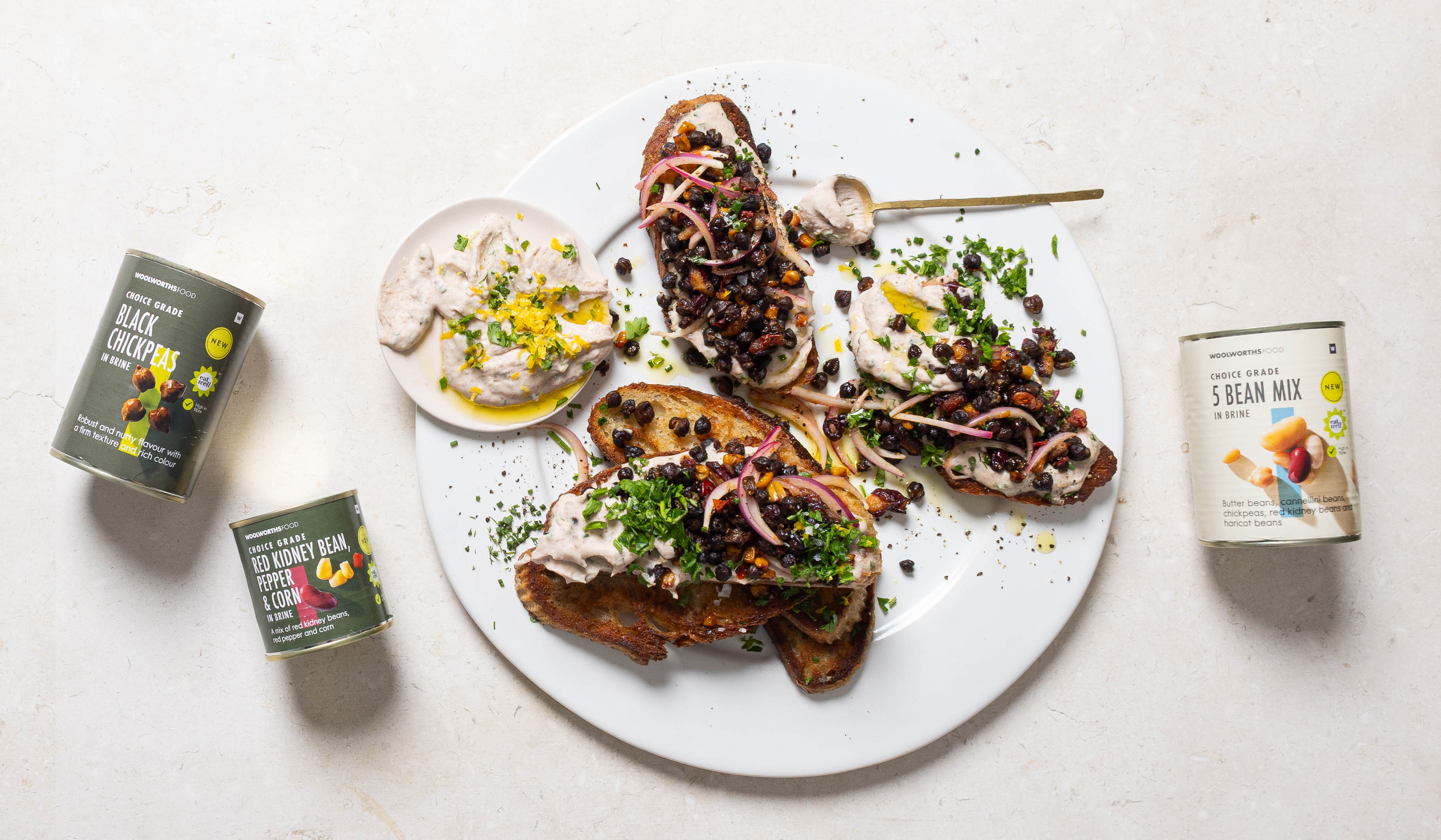 Whipped and charred beans on toast